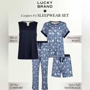 NWT Lucky Brand Women's Pajama Set - 4 Piece